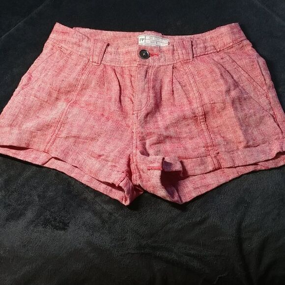 Free People Chambray Cuffed Shorts - Picture 1 of 5
